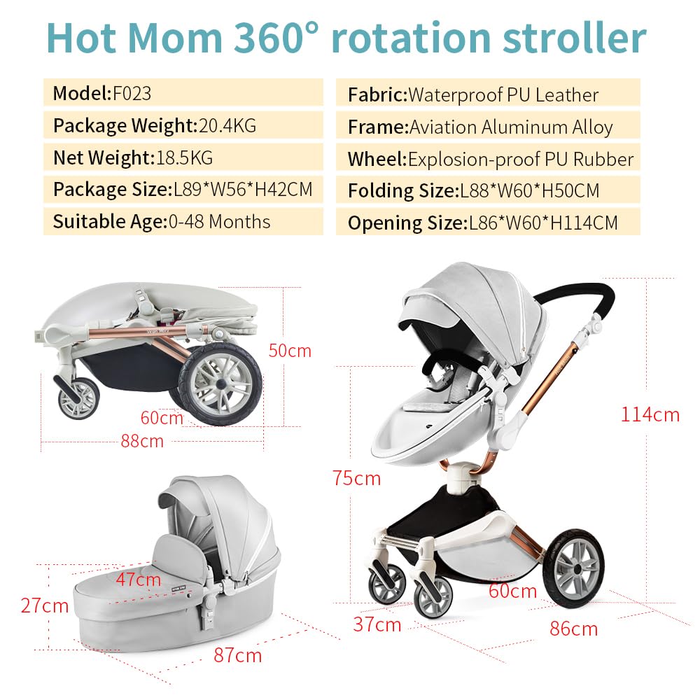 Baby Stroller Rotation Function