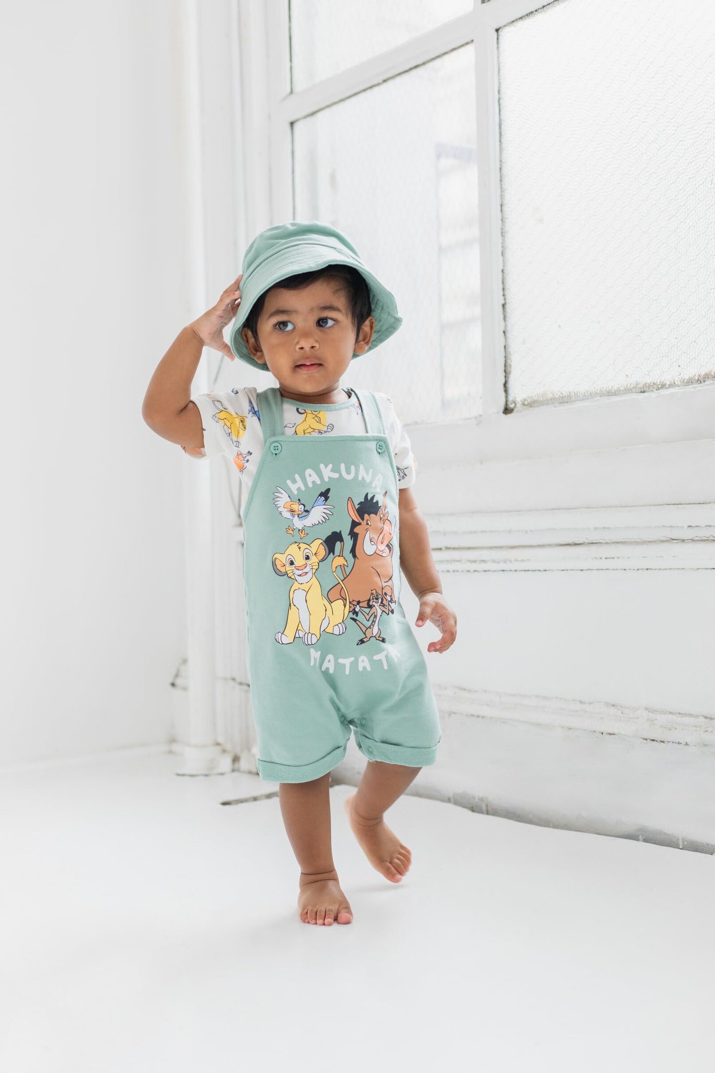 Baby Boys Short Overalls