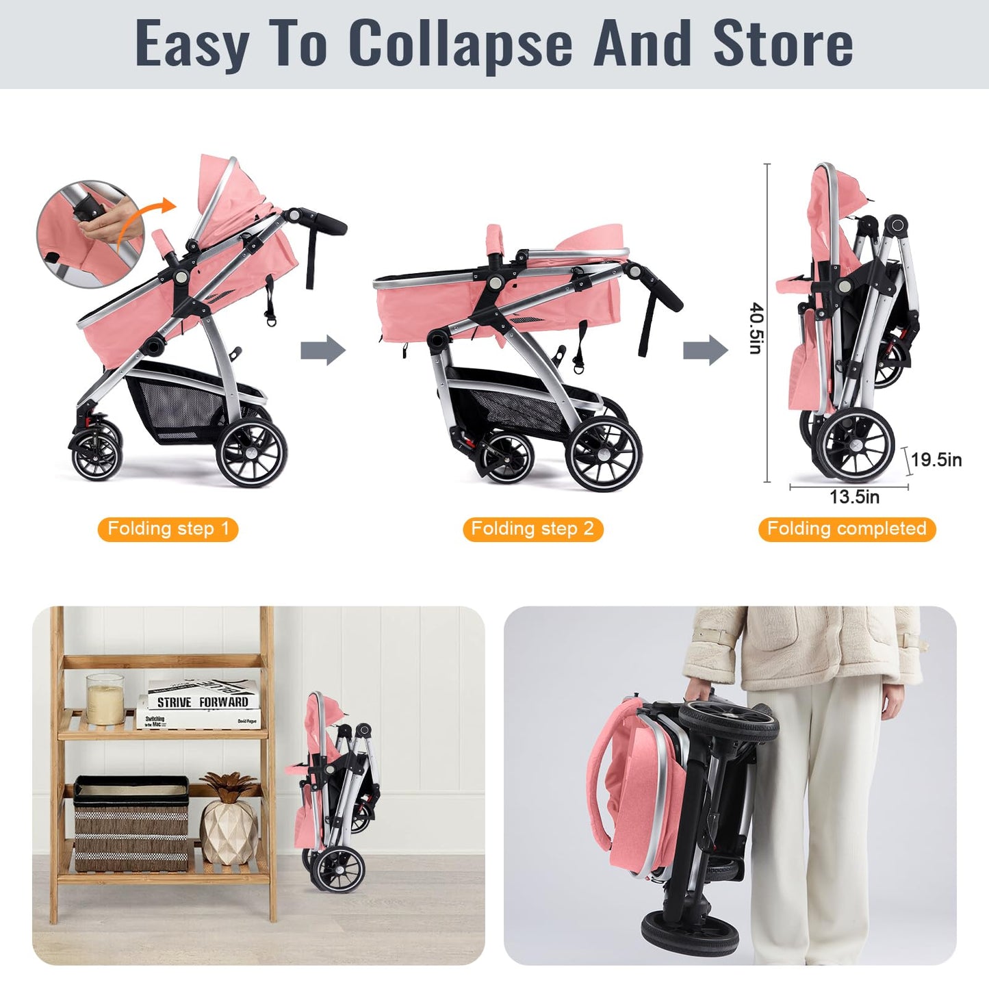 Newborn Stroller Pink