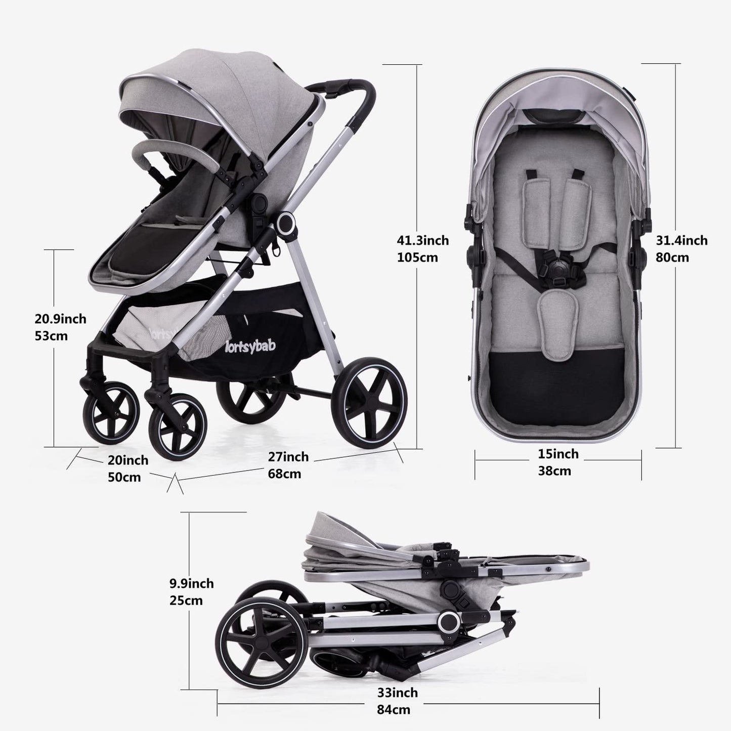 Folding Infant Newborn Pram Stroller