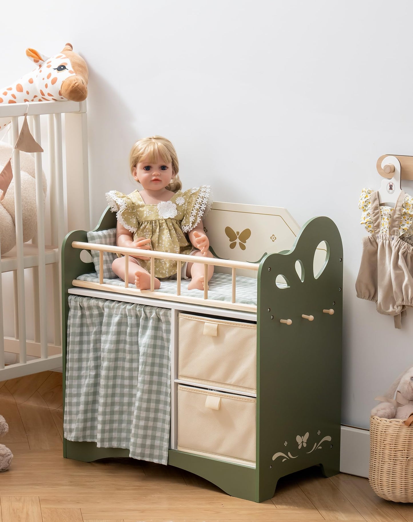 Toy Baby Crib with Storage