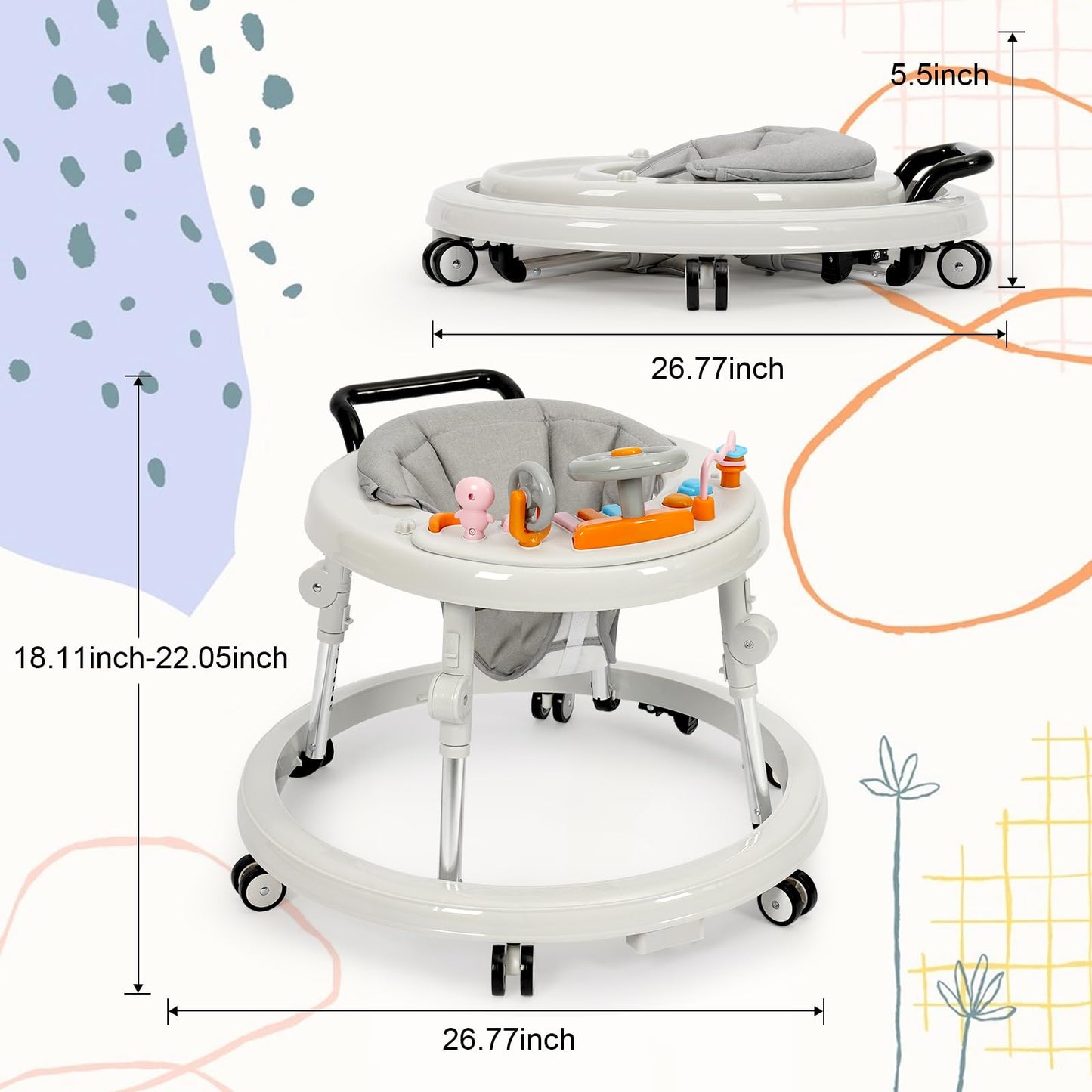 Muzik Baby Walker Boleh Dilipat