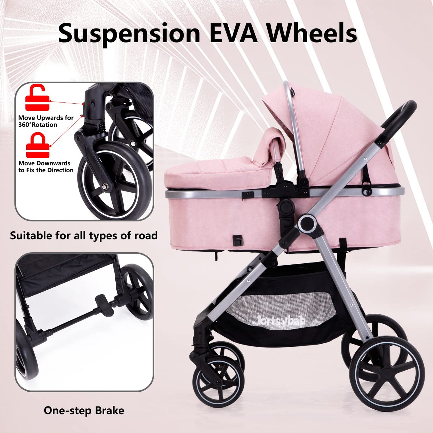 Baby Stroller with Bassinet Mode