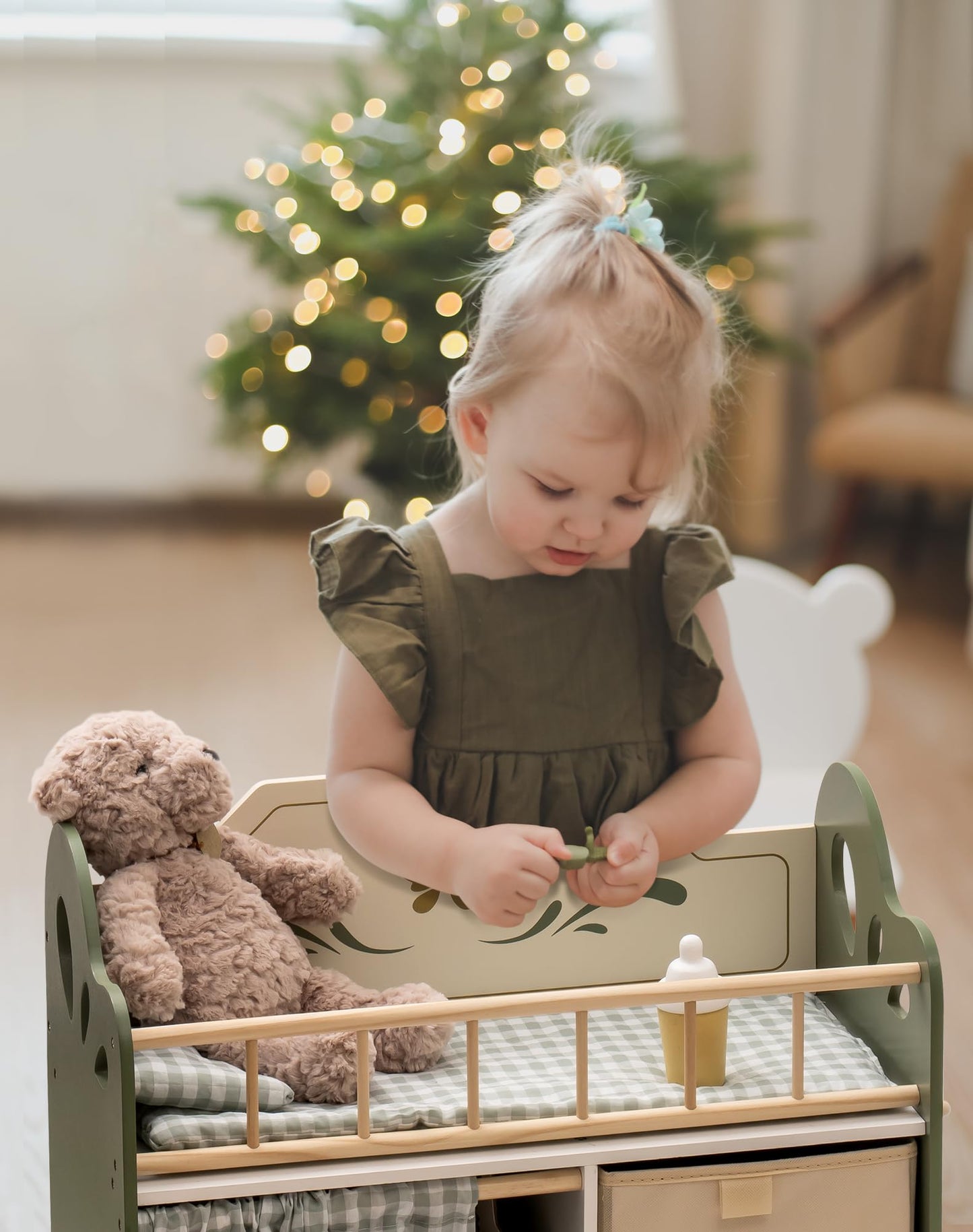 Toy Baby Crib with Storage