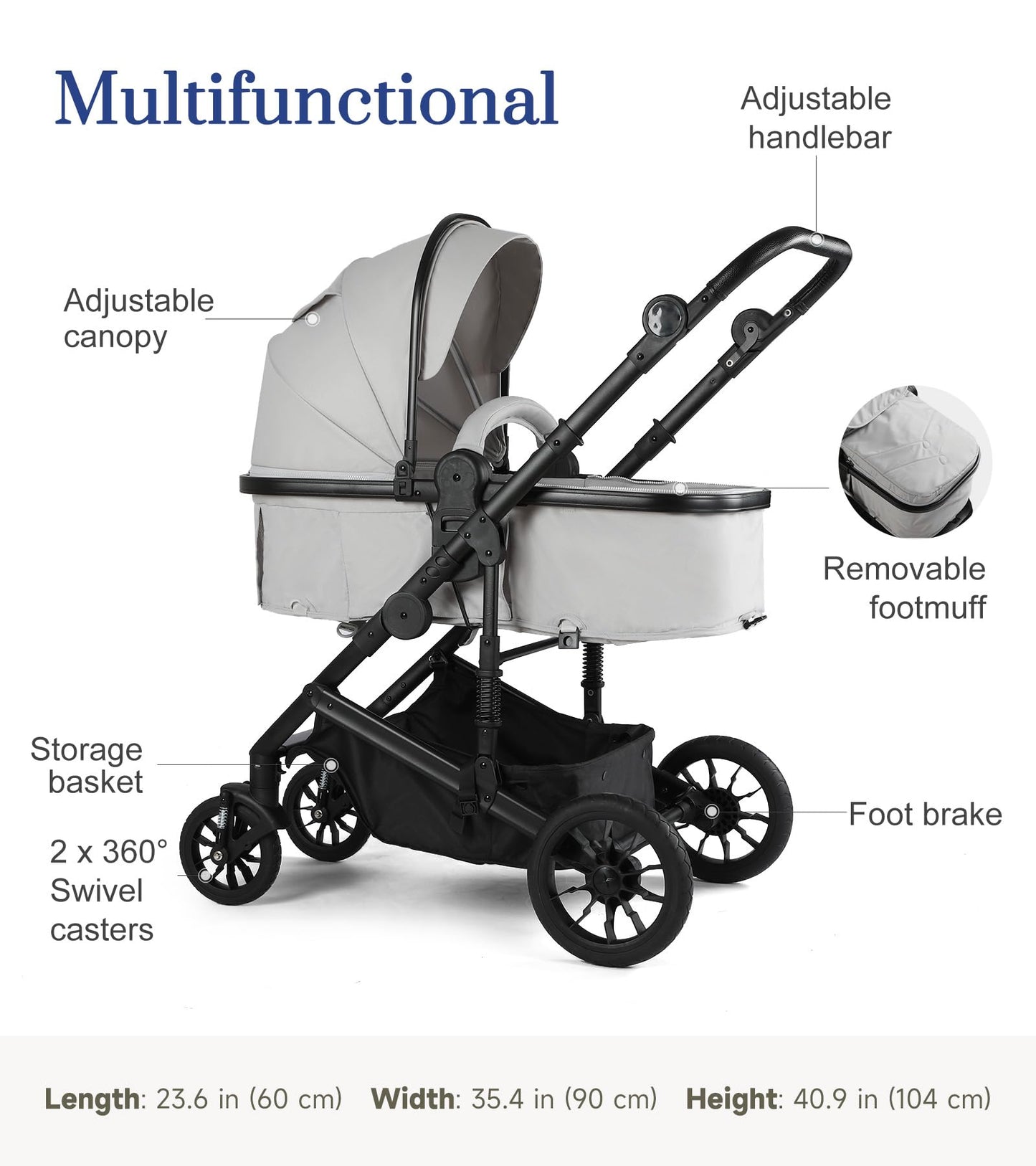 Toddler Stroller with Reversible Seat