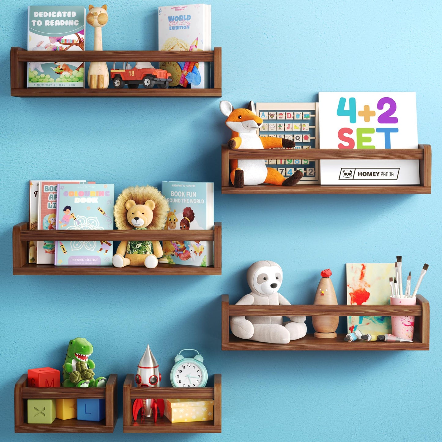 Floating Nursery Book Shelves